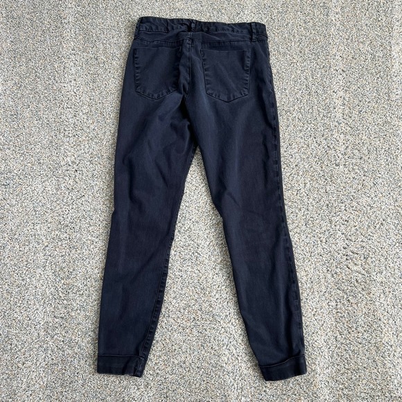 J. Brand Anja Pants Women's 25 Cuffed Skinny Leg Low Rise Black Stretchy Cropped - Picture 3 of 8